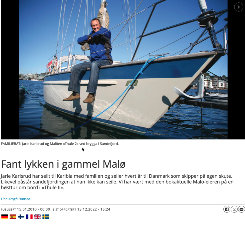 media cover jarle karlsrud launch book about boats 2010